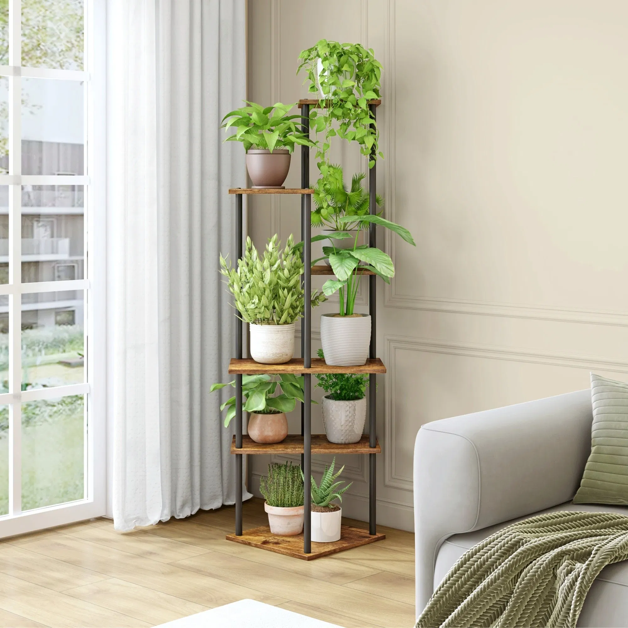 Flower Pots Holder Multiple Purpose Storage Rack Multi-Layer Plant Shelf