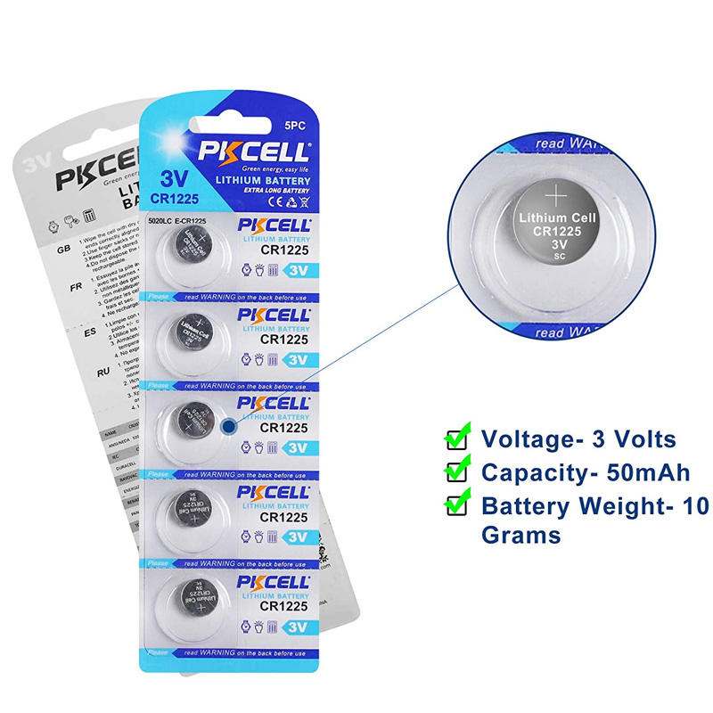 3V Bateria Cr1225 Lithium Coin Cell Watch Battery Car Keys