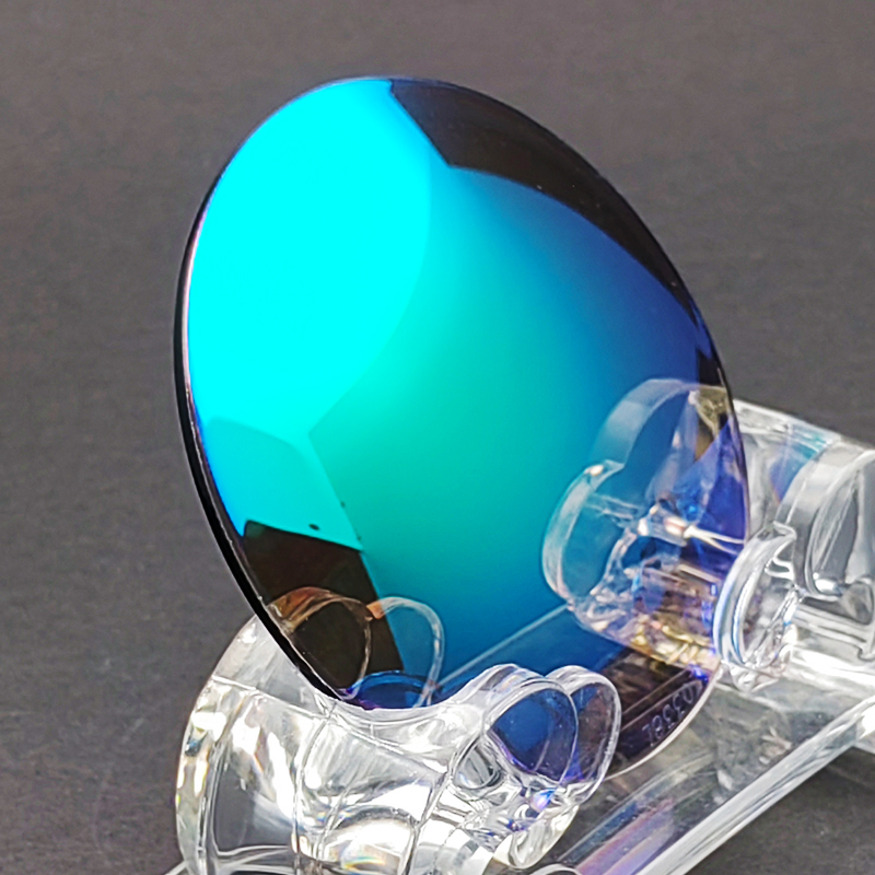 Customize Polycarbonate Photochromic Gray Mirror Green Anti-Reflection Optical Rx Eyeglasses Prescription Lens