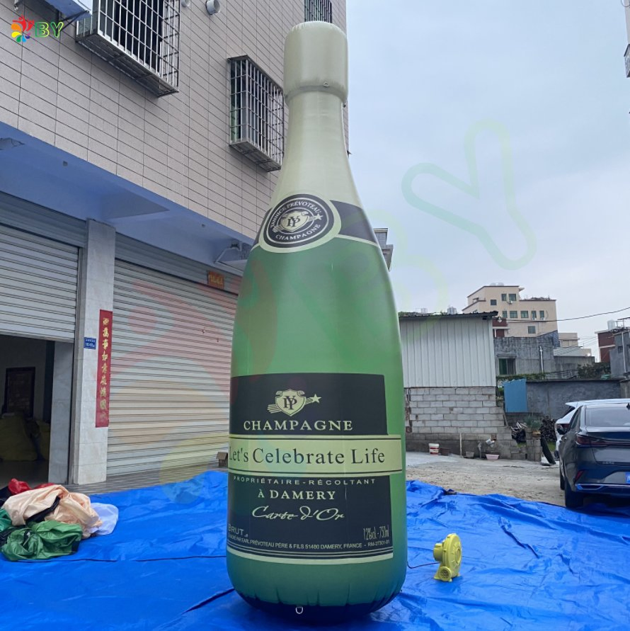Outdoor Inflatable Wine Bottle for Advertising Custom Inflatable Beer Bottle Inflatable Giant Champagne Bottle Model for Sale