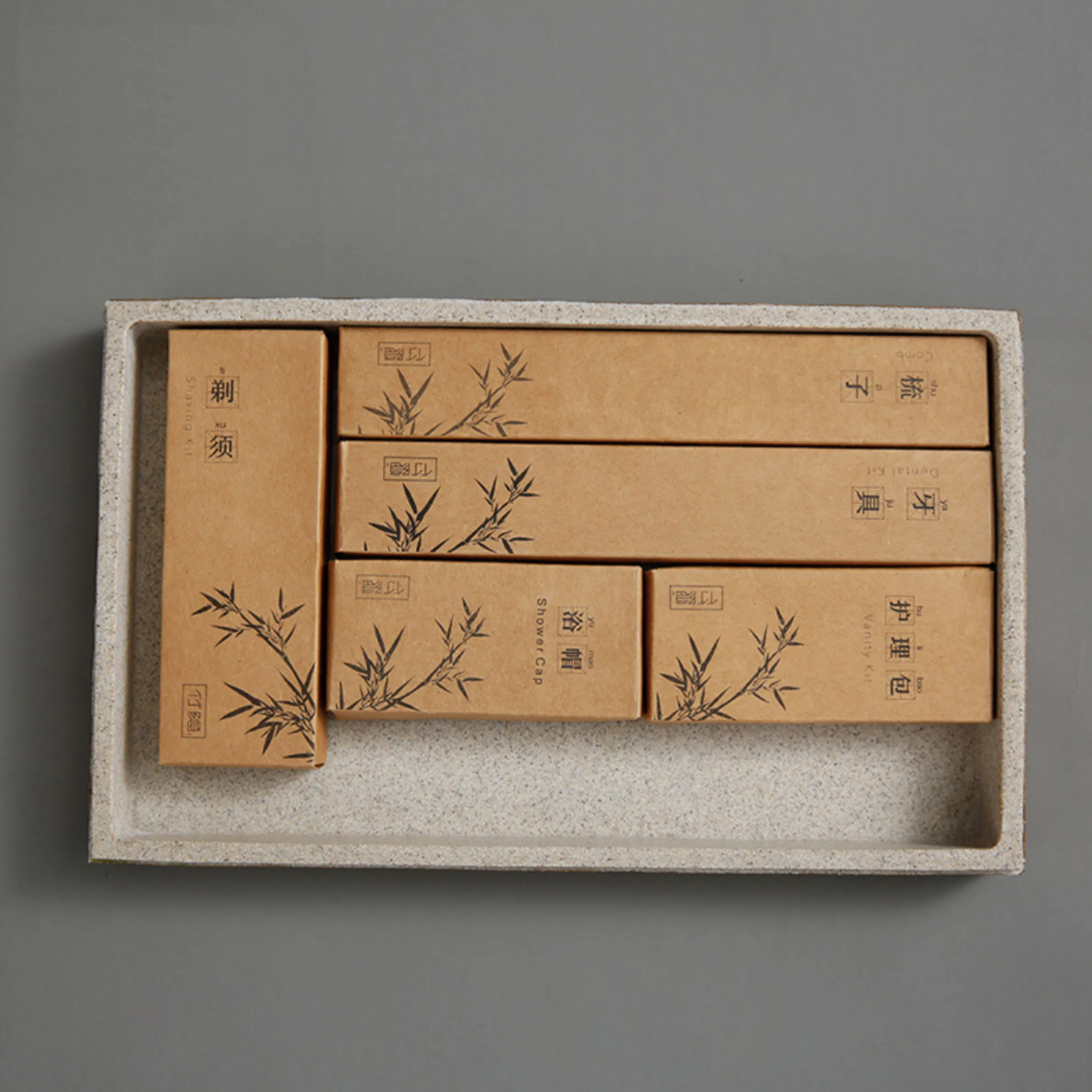 Hotel Bathroom Toiletries Sets in Kraft Paper Box
