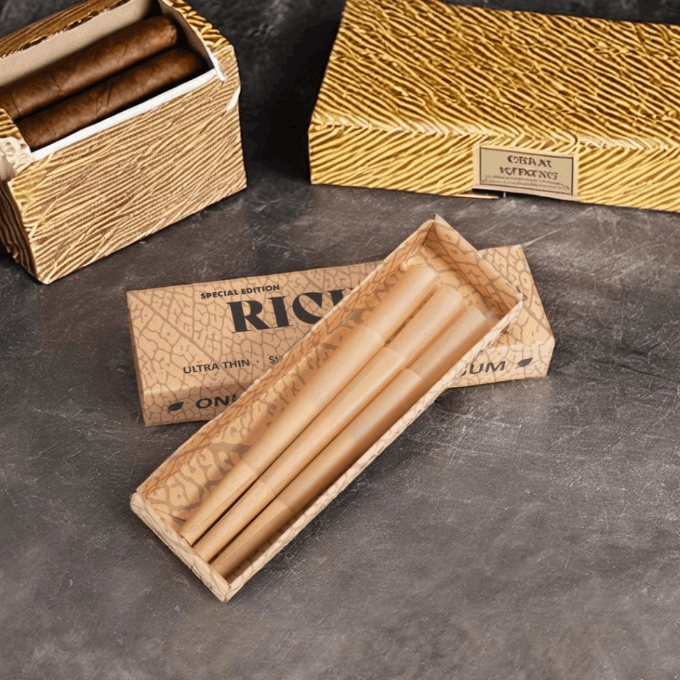 Hot Selling Bob's Cone Brand Boxed 110mm Brown Horn Tube W-Shaped Blade 800 Pieces/Box Smoking Accessories