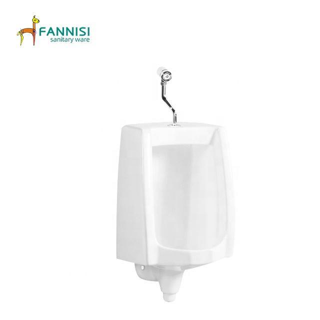 Wall Installation Rectangle White Ceramic Toilet Urinal Standing Peeing with Flush Valve