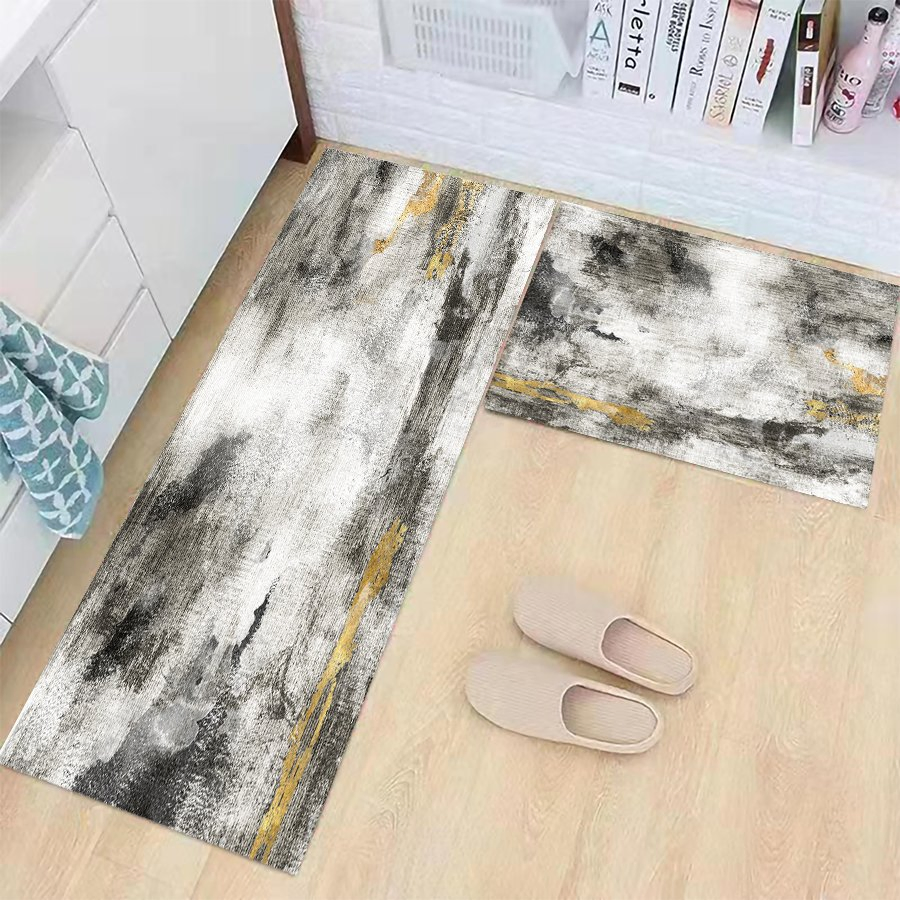 China OEM Service Standing Polyester Anti Slip Kitchen Print Rug 3D Carpet