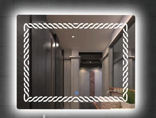 Modern LED Bathroom Mirror with Adjustable Three-Color Lighting