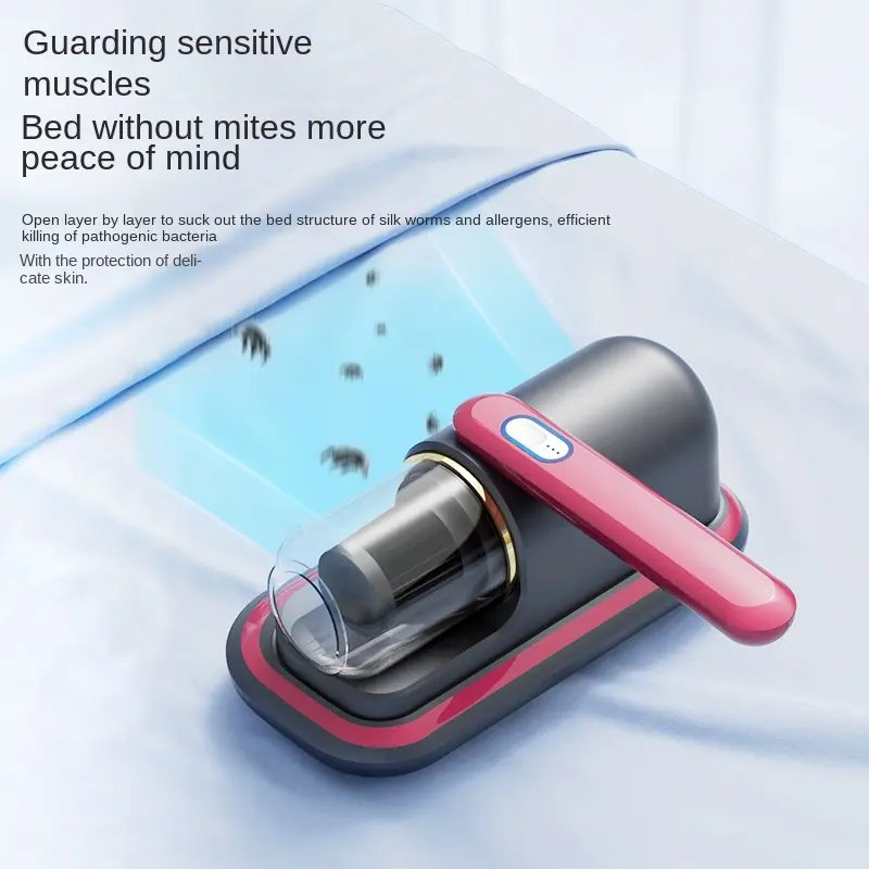 Handheld Wireless Mite Remover Vacuum Cleaner for Indoor Pest Control - UV Radiation Sterilization for Home Bed Bedding