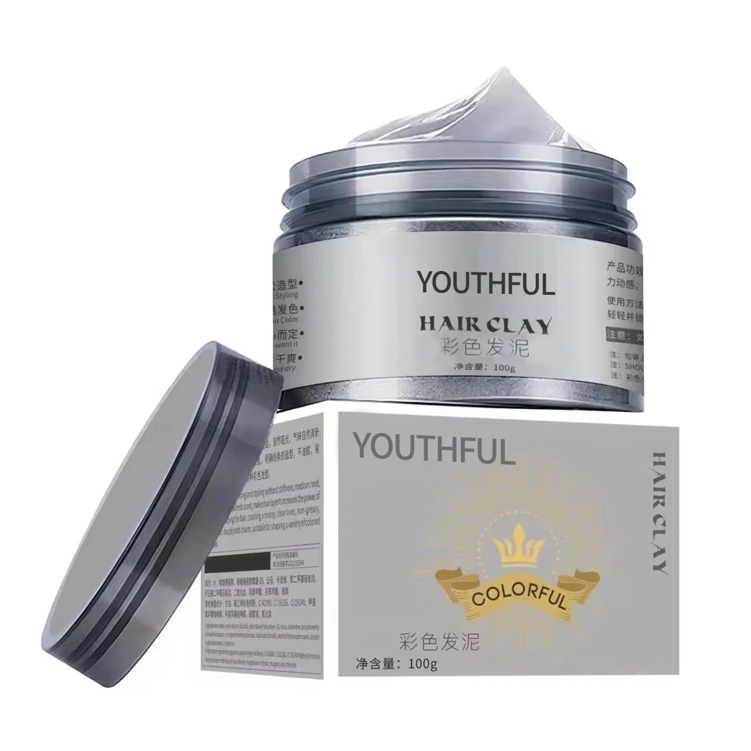 Private Label OEM Wholesale Hair Clay 10 Colors Temporary Hair Color Wax