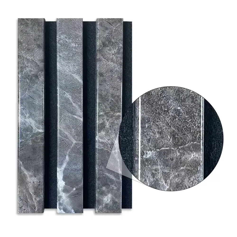 Wood Strip Polyester Fiber Grille Sound-Absorbing Panel Living Room Background Wall Decorative Panel Flexible Soundproof Wall Panel