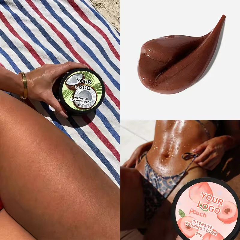Private Label Sunbed Tanning Lotion Intensive Tanning Accelerator Cream Solarium Extreme Herbal Tanning Gel