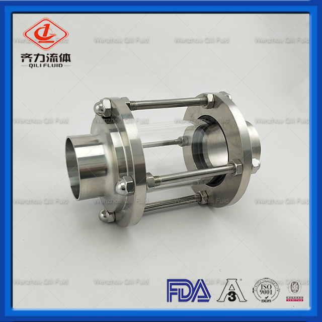 304 316L High Quality Sanitary Stainless Steel Liquid Level Tank Sight Glass Cross Sight Glass Bls Glass Columns Sight