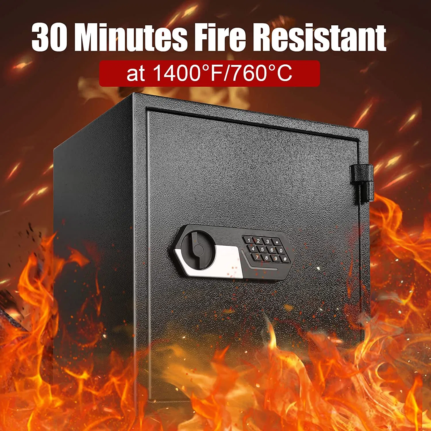 Factory Price 1 Hour Fireproof Safe Box with Digital Panel