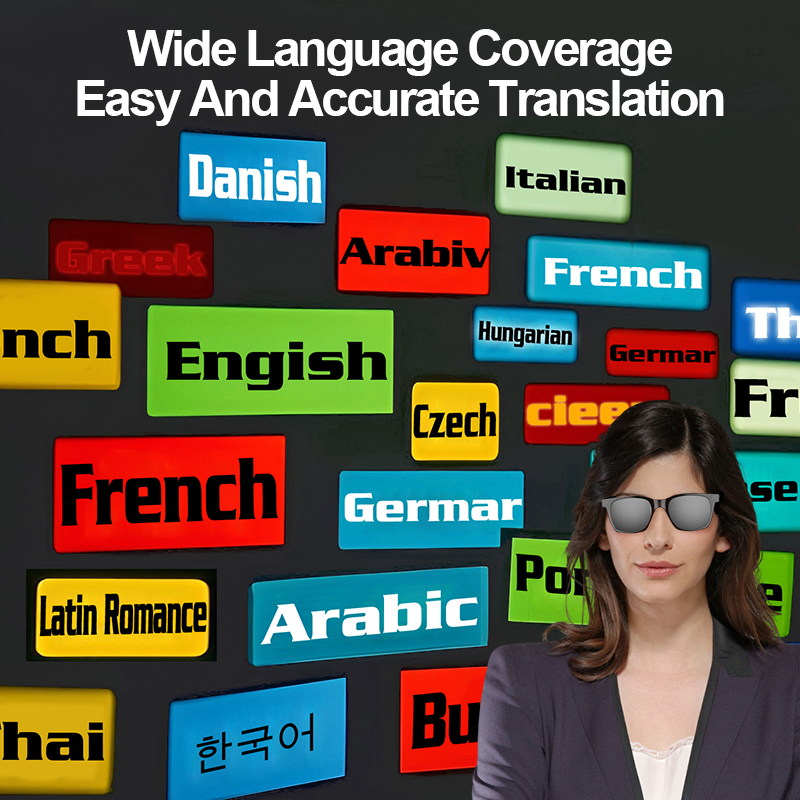 Умные очки с переводчиком AI, сенсорным управлением