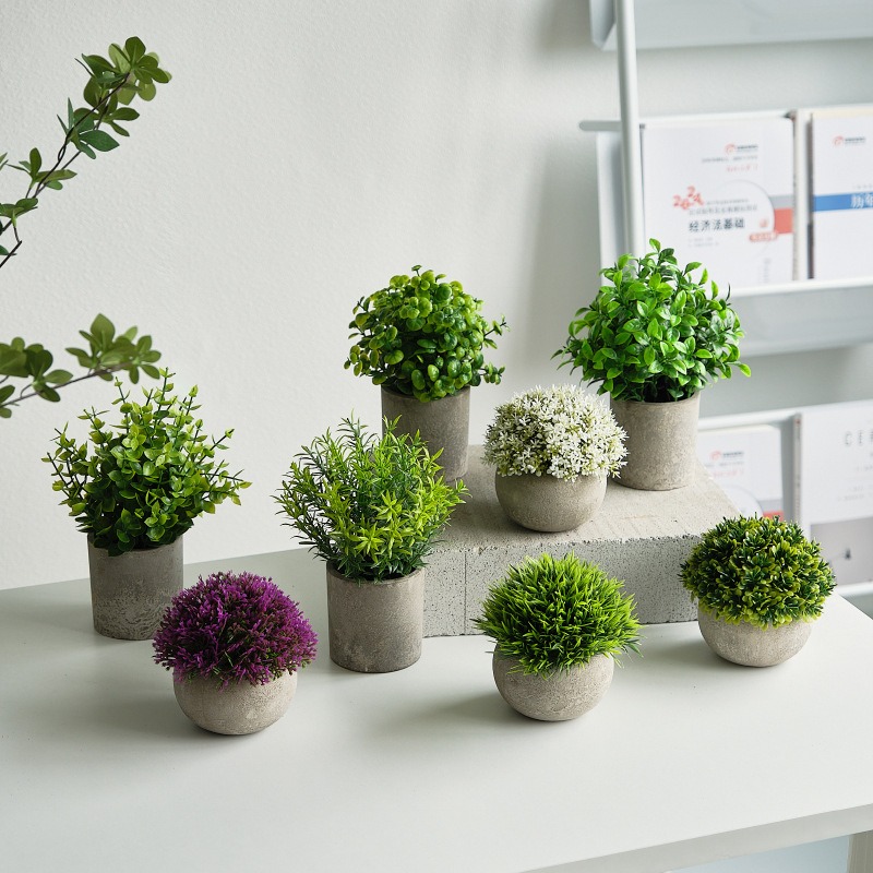 Бонсай искусственный в горшке нордический стиль