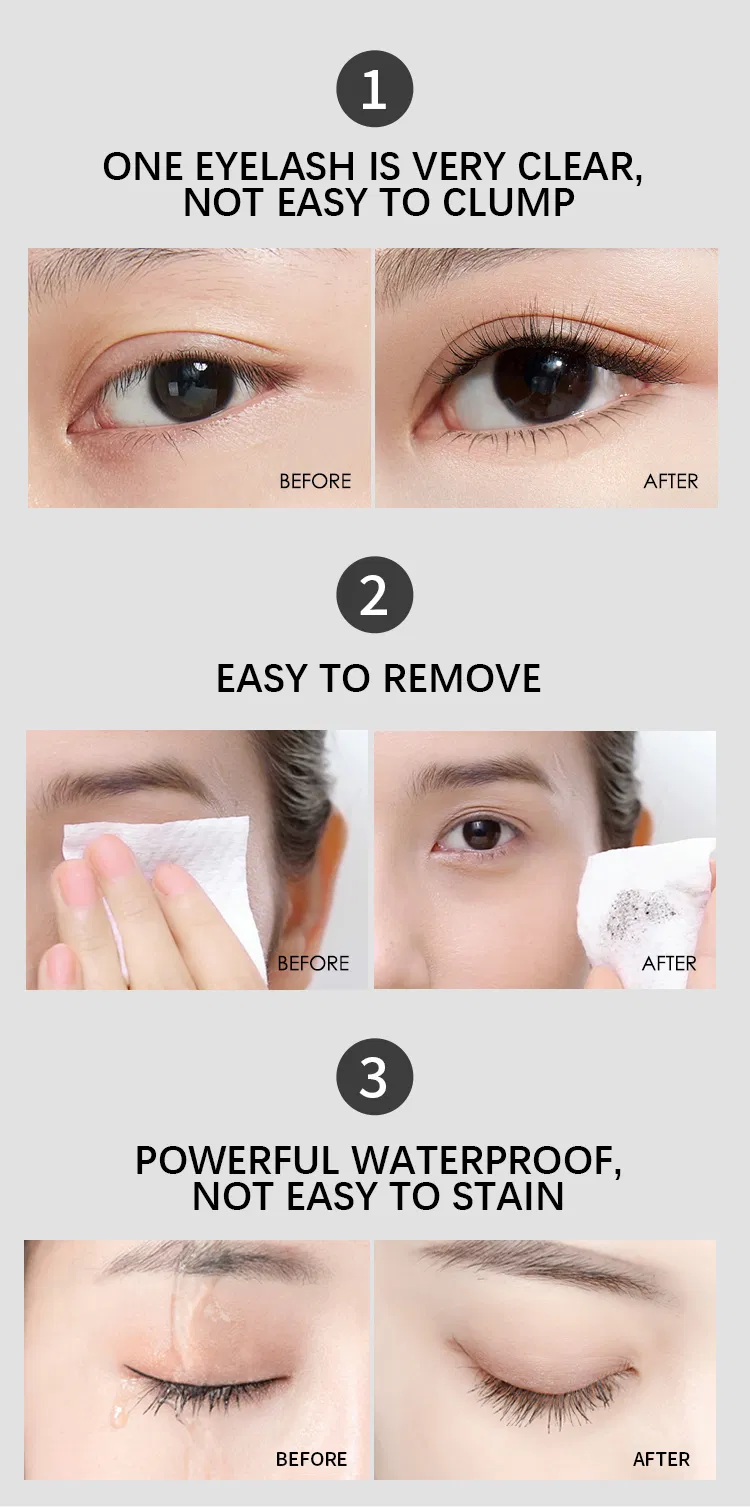 Cosmetics Thick Slim Mascara No Clumping Long-Lasting Makeup Anti-Blooming Mascara