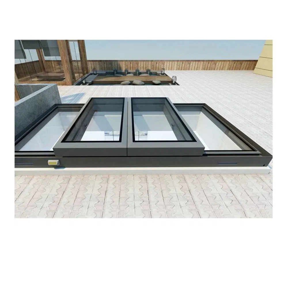 Electrical Skylights for Outdoor Use Modern Aluminum Alloy Roof Sliding Skylights