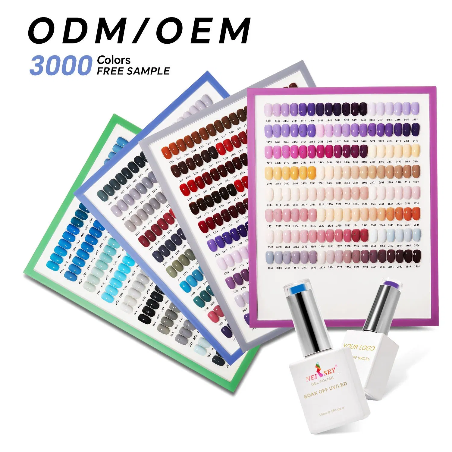 New Hema Free Professional Luxury Eco-Friendly Vegan UV Gel Nail Polish Highly Pigment Varnish 1000 Colors Long Lasting Soak-off