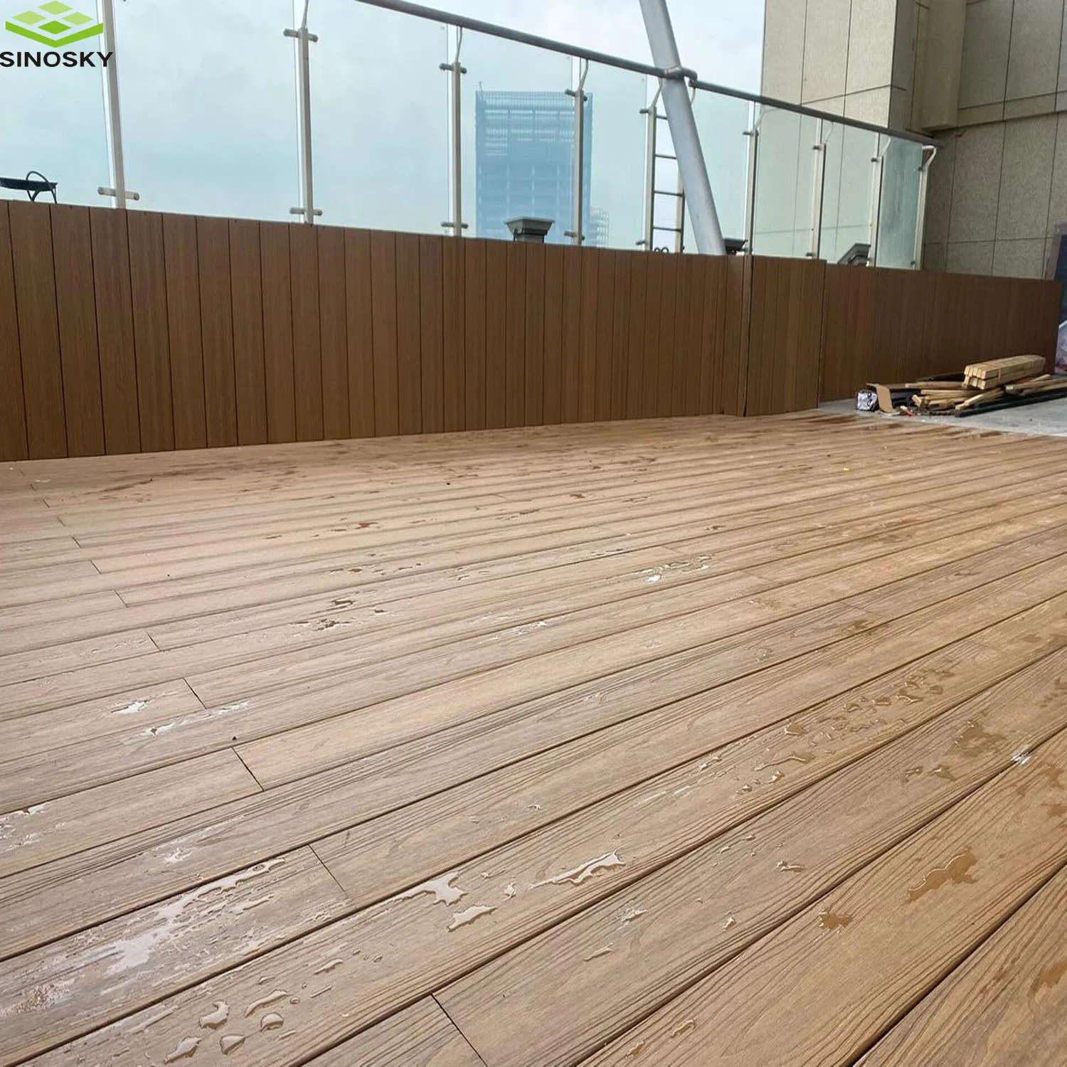 Outdoor Deck WPC Material Wood Flooring Plastic Composite Decking