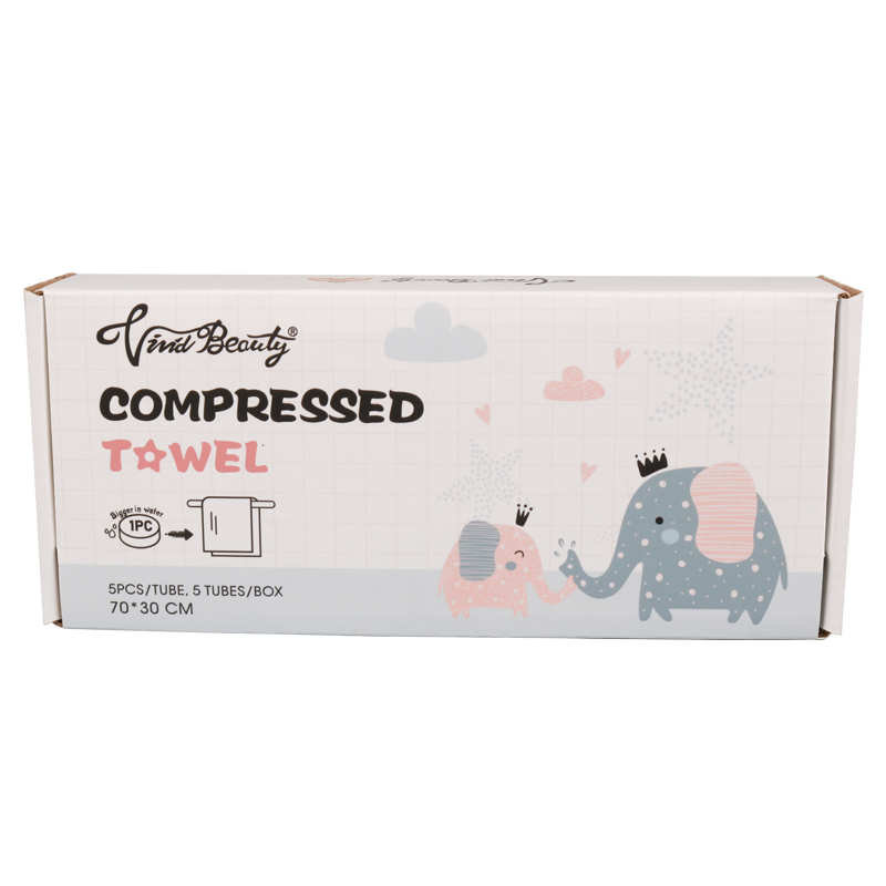 Custom Logo Compressed Towels 70X30cm for Promotional Use