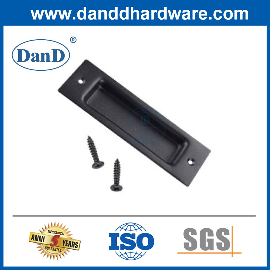 Black Sliding Flush Pull Barn Door Furniture Handle for Closet Cabinet Drawers