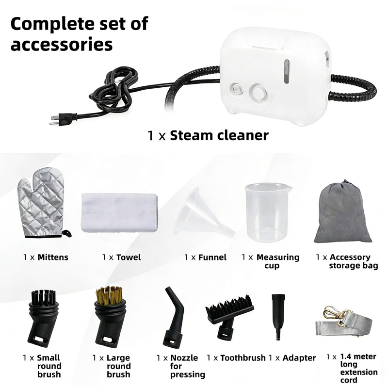 1500W Multi-Function Pressurized Portable Steam Cleaner