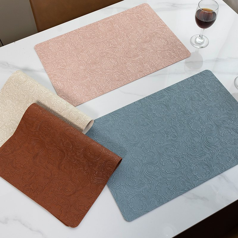 Premium Waterproof Placemat PVC Leather Table Mats for Elegant Dining