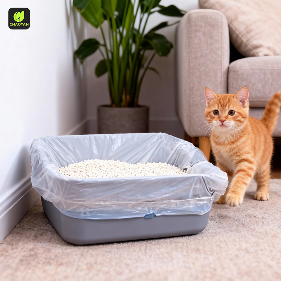 Прочные мусорные пакеты с завязками для туалета питомцев