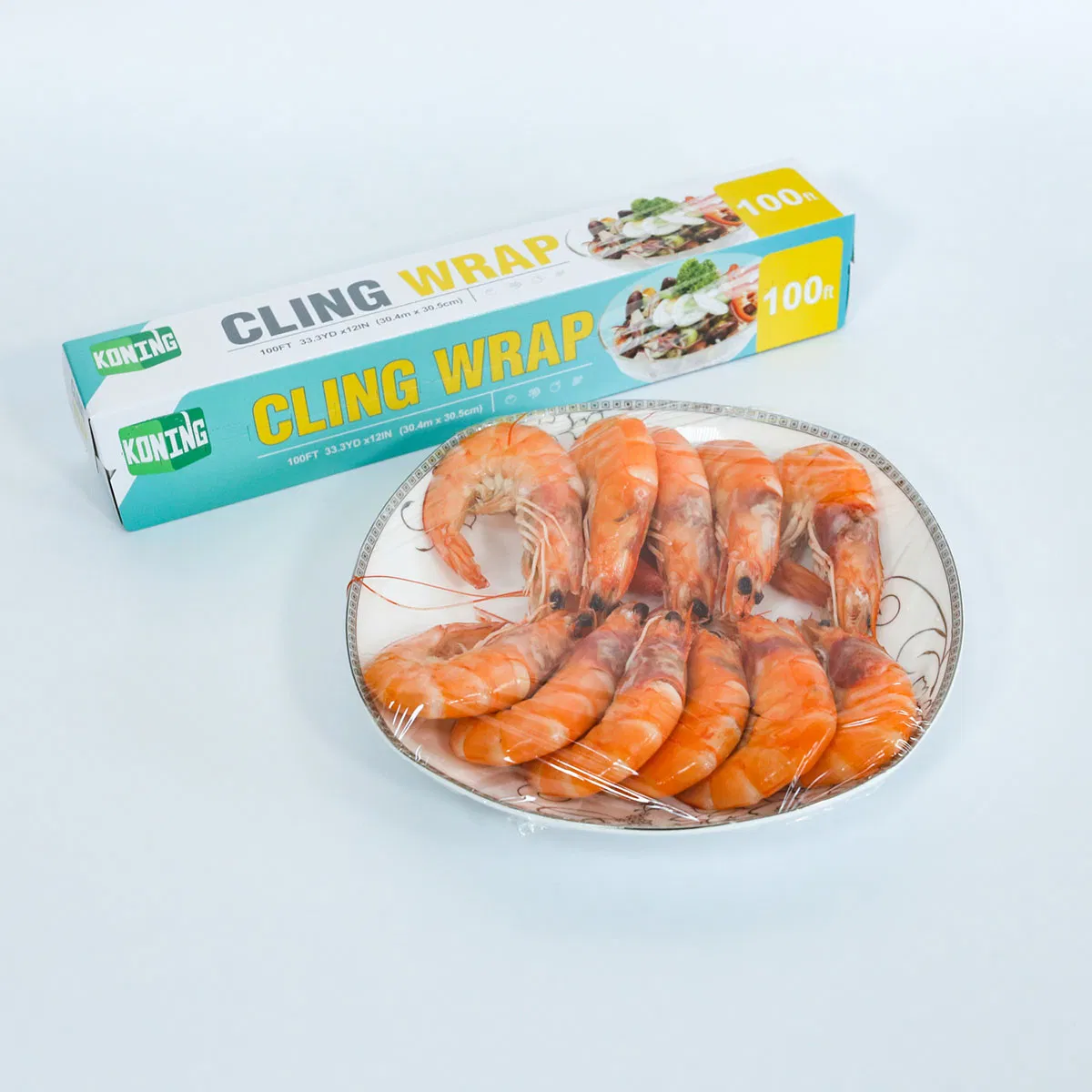 Custom High Transparency Good Adhesion Food Fresh Warp PVDC Cling Film