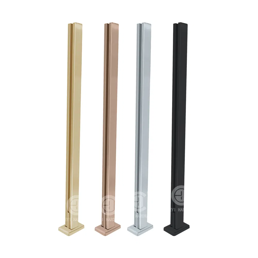 Keyi Metal Simple Stainless Steel Glass Fence Stair Guardrail