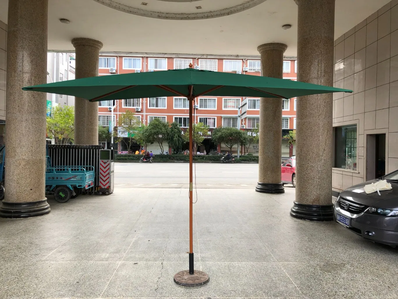 Patio Outdoor 200X300cm Rectangle Wooden Market Parasol Umbrella 6ribs