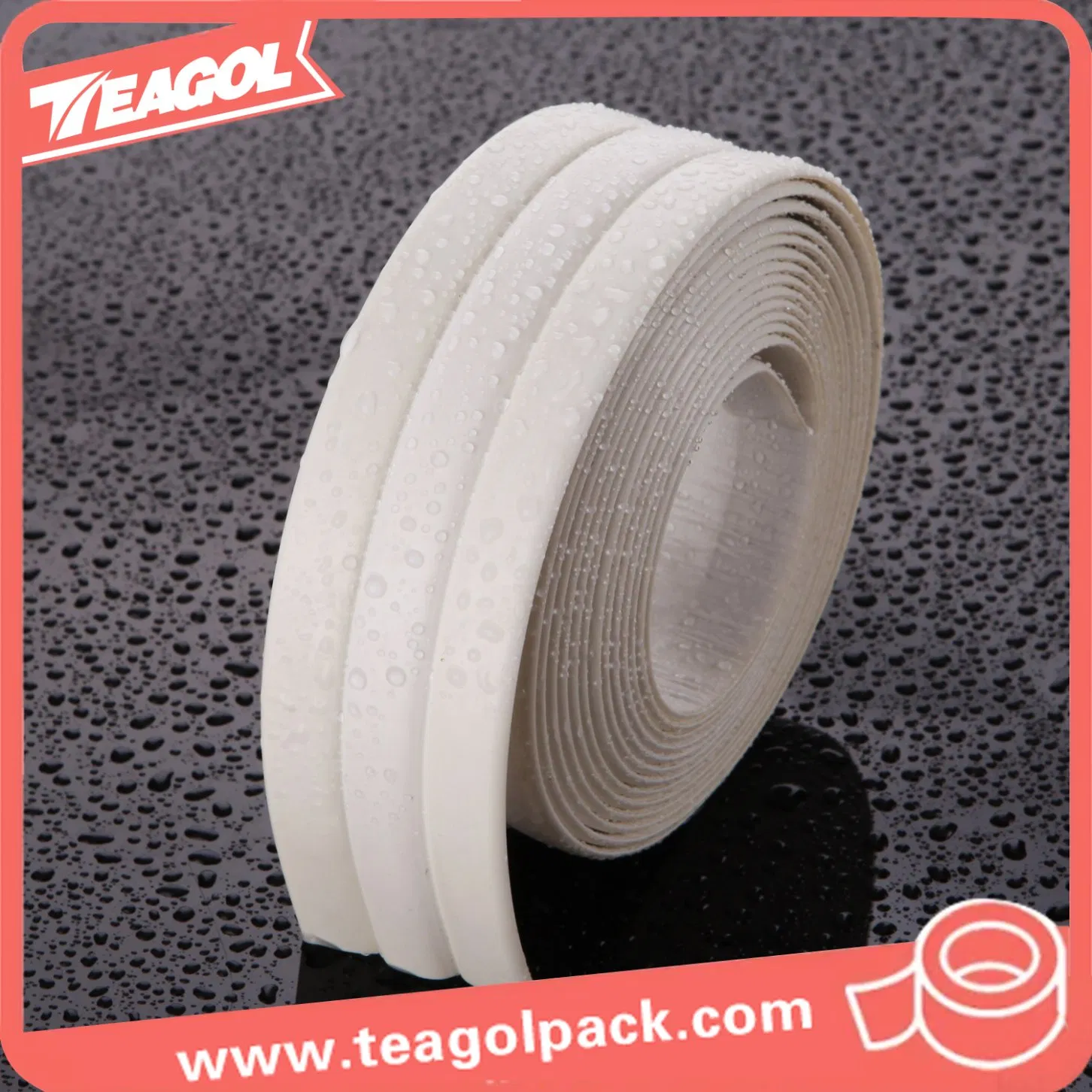 Double Glue Bathtub Sealer Trim Tape, Caulk Sealer Trim