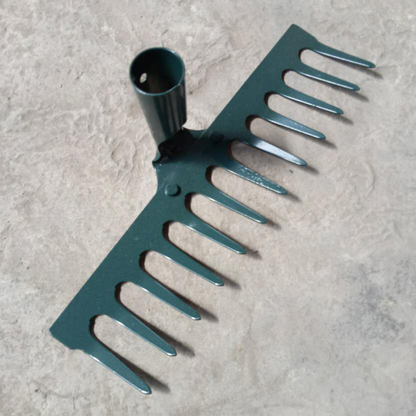 12 14 Teeth Red Painting Steel Rake Head