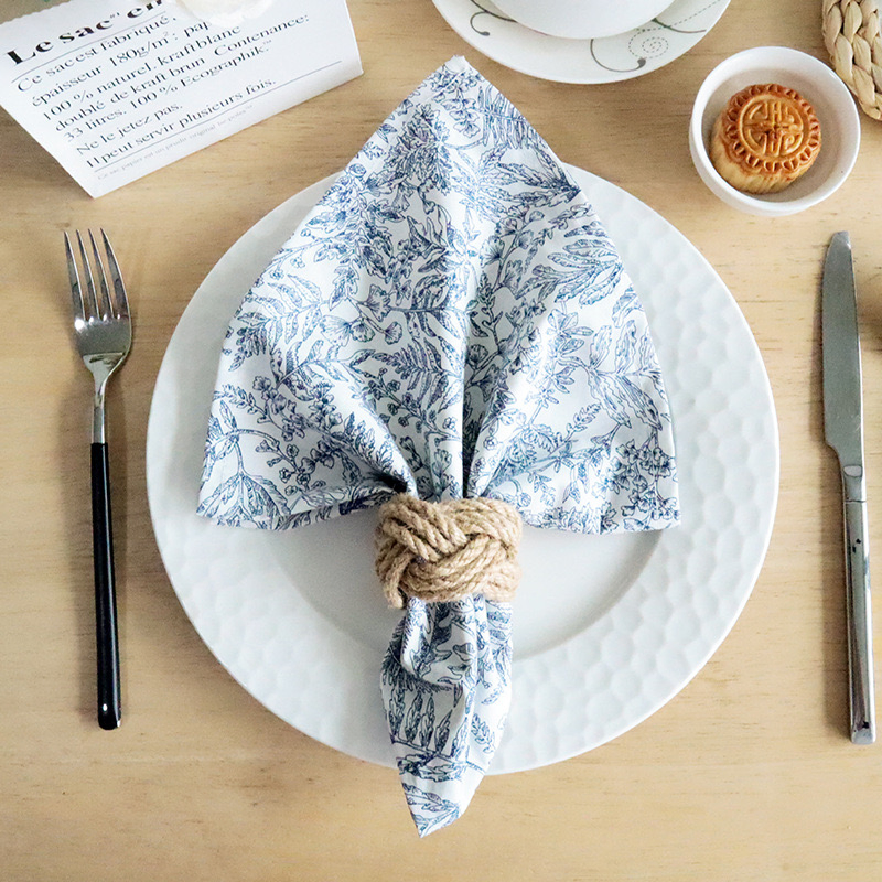 Satin Tablecloth Fold Dinner Napkin Napkin Set Wedding Napkins