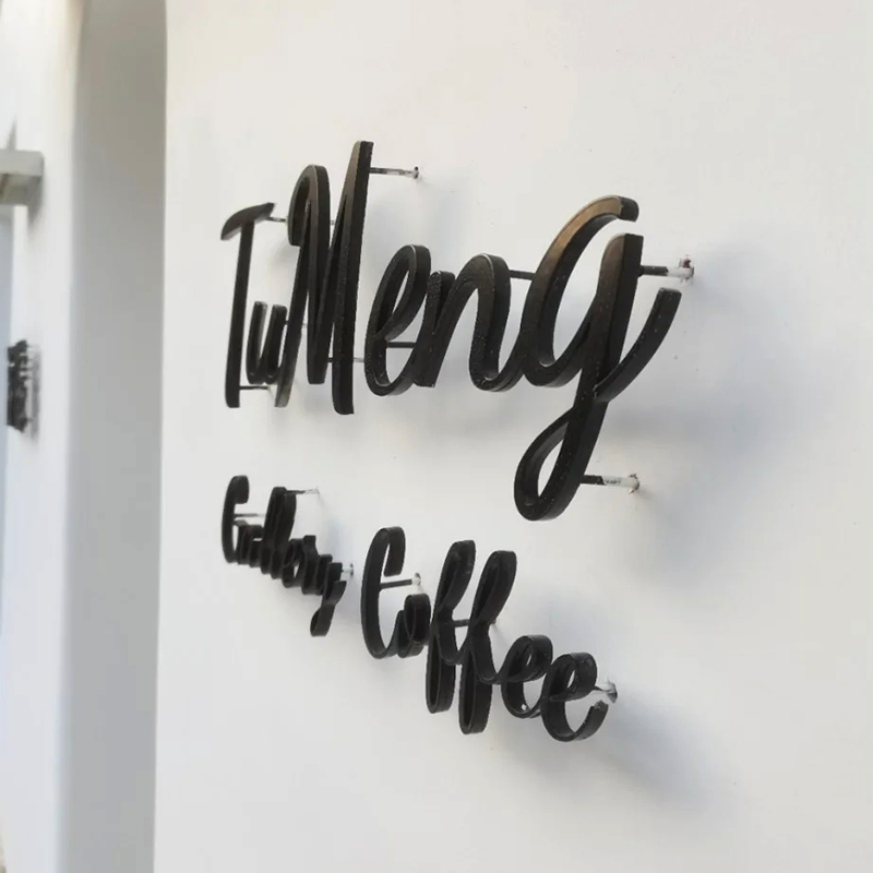 Ezd Custom Unluminous Indoor Store Logo Display 3D Laser Cut Letters