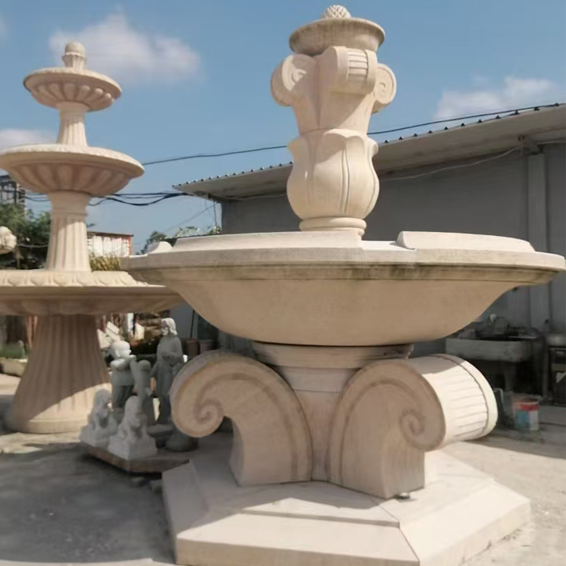 Large Outdoor Granite Fountain Garden Landscape Water Feature Sculpture Factory Direct Supply