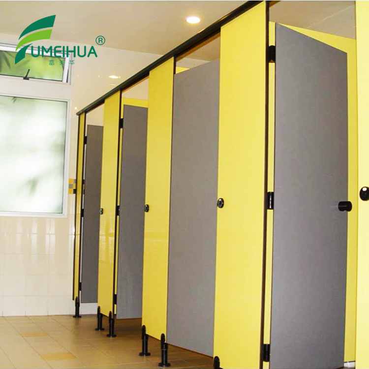 High Quality No Bend Public Toilet Partition with Compact HPL Material