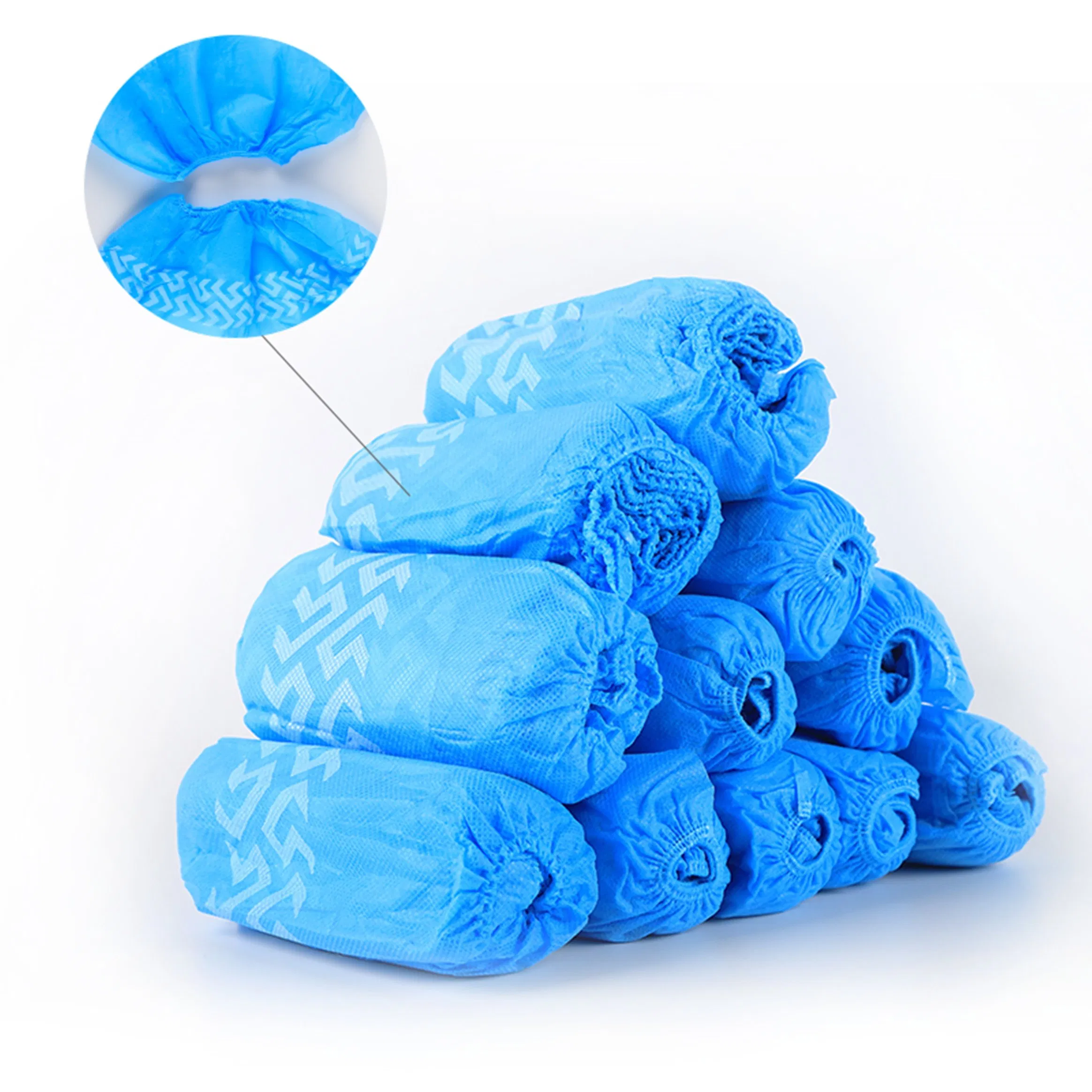 Disposable Non-Slip Nonwoven PP35g Full Rubber Band 17*40 Protective Shoe Cover
