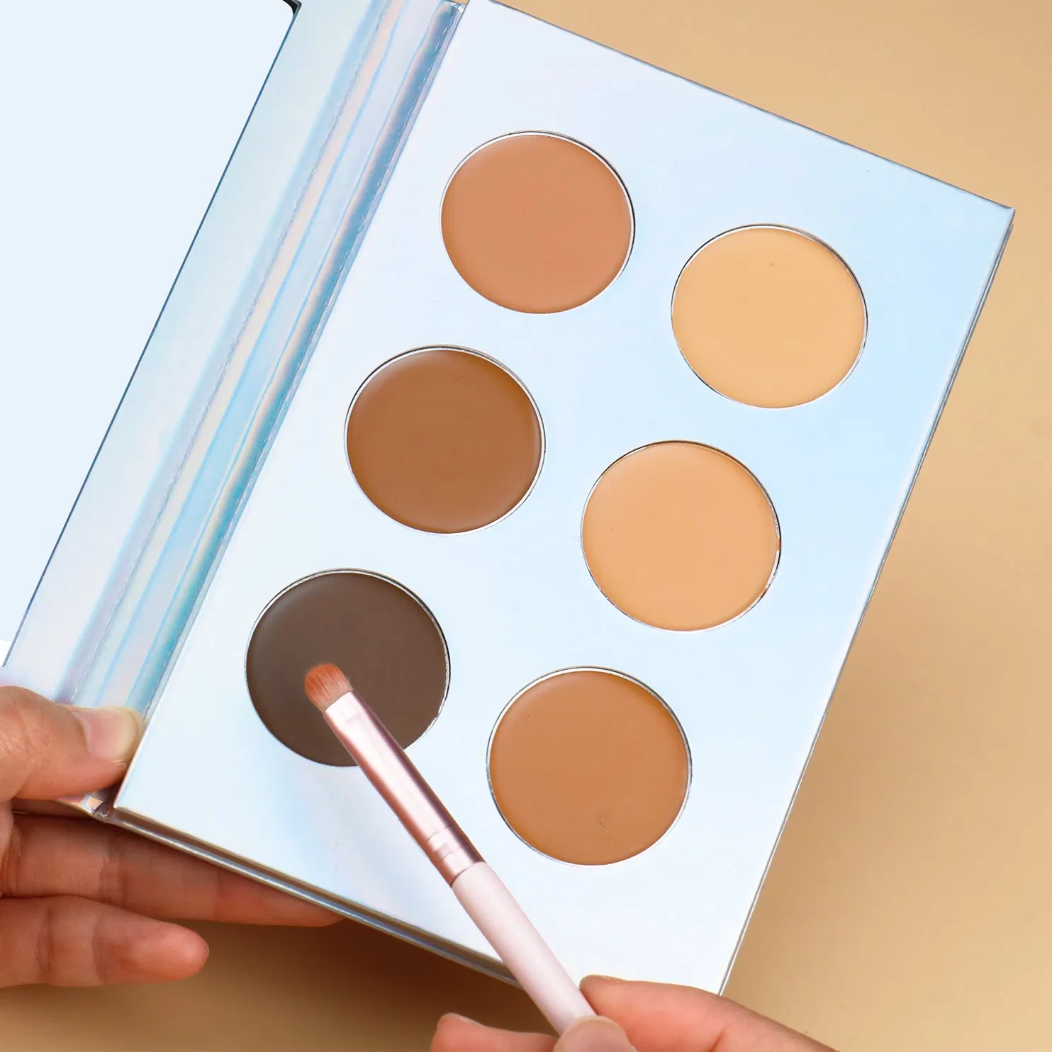 Cream Concealer Palette 6 Colors Makeup Waterproof for Dark Skin Custom Logo