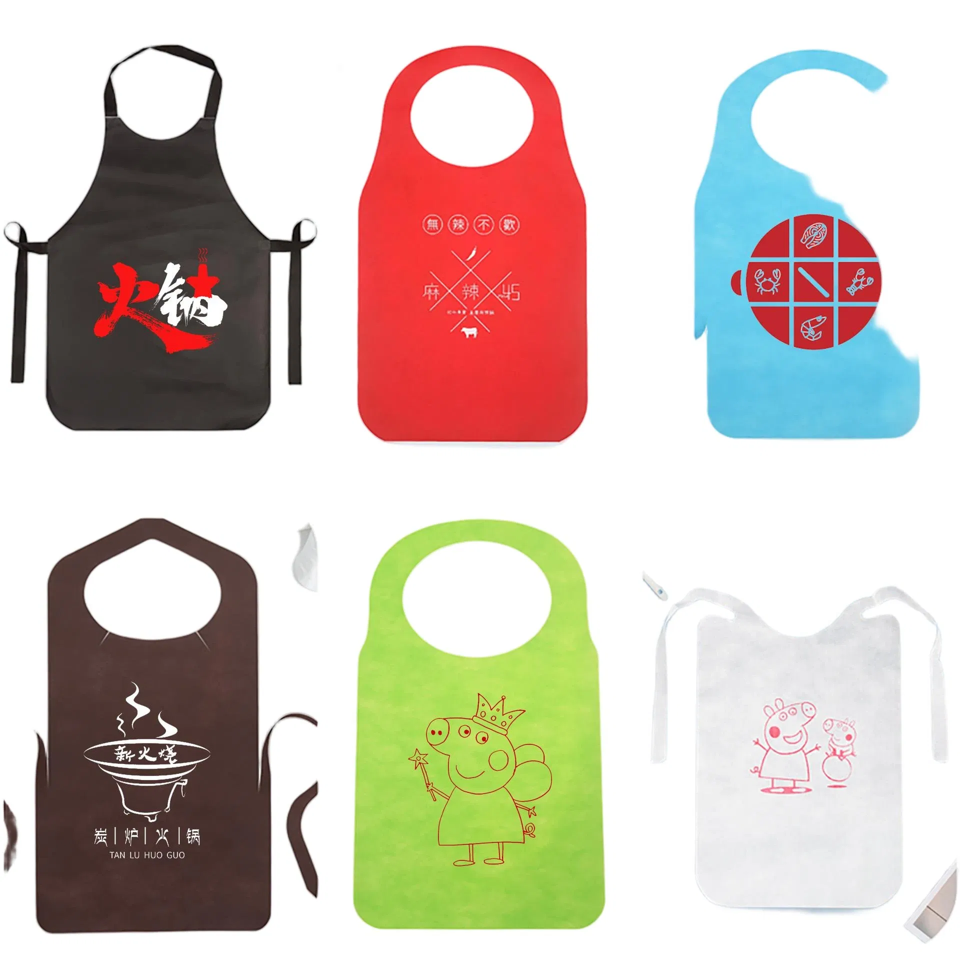 Non Woven Promotional Custom Printed Kitchen Disposable Apron