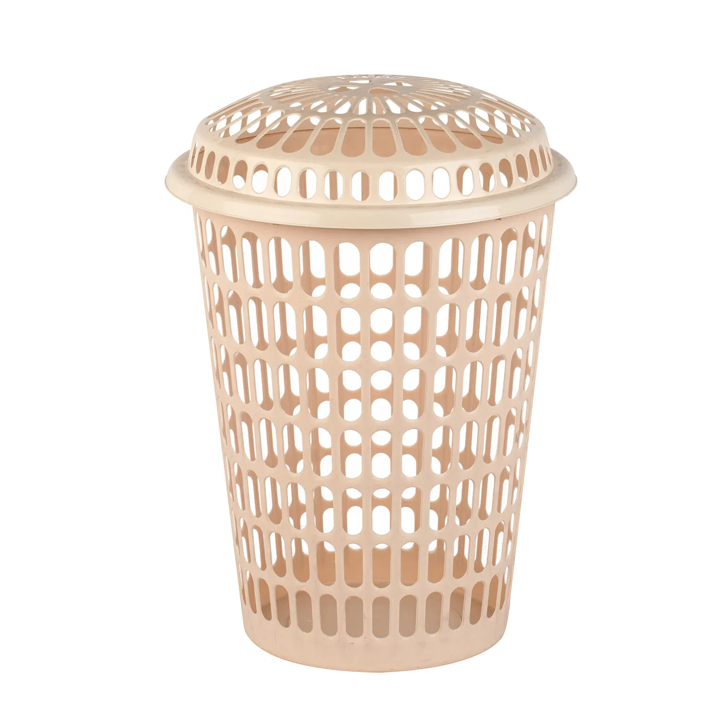 55L Home Basic Plastic Laundry Hamper with Lid