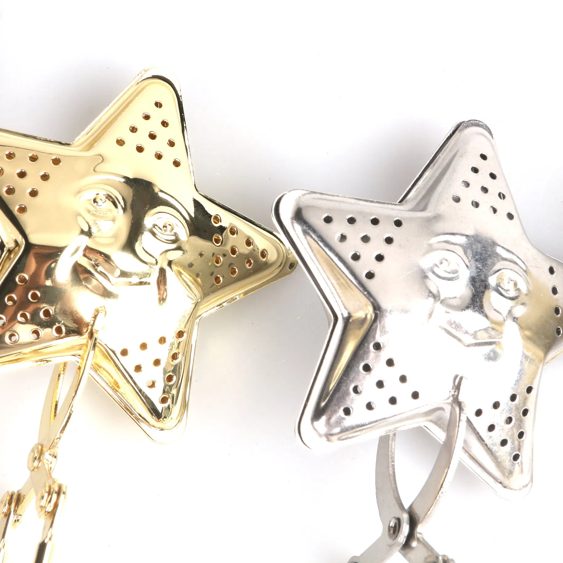 Stars Shape Stainless Steel Tea Infuser with Opening Handle (SE-0391)