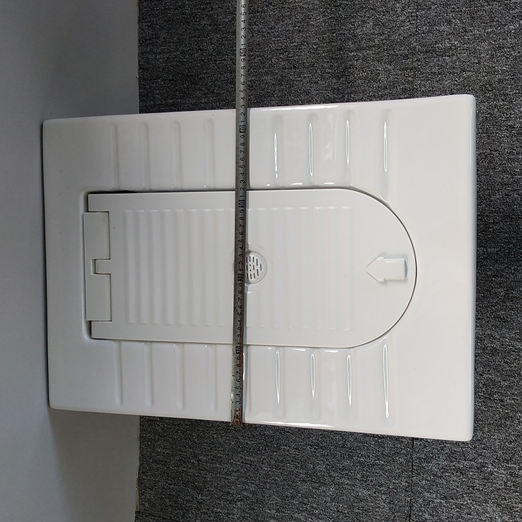 High Quality White Color Ceramic Floor Mounted Toilet Wc Pan with Cover Save Space Squatting Pan