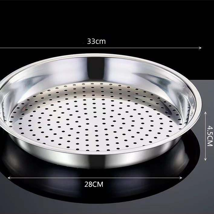 Stainless Steel Steaming Tray Thick and Heat-Resistant Household Waterproof Steamer