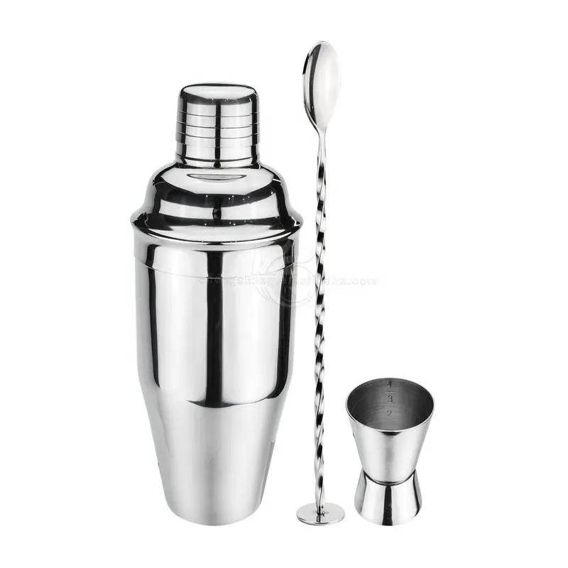 Набор бармена 3 в 1: шейкер, джиггер, ложка