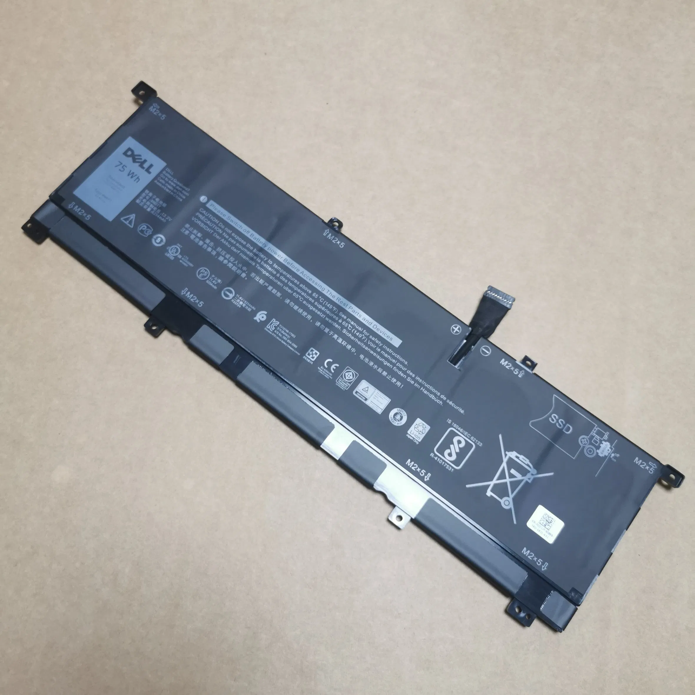 Аккумулятор 8N0T7 для ноутбуков DELL XPS 15 9575 и Precision 5530