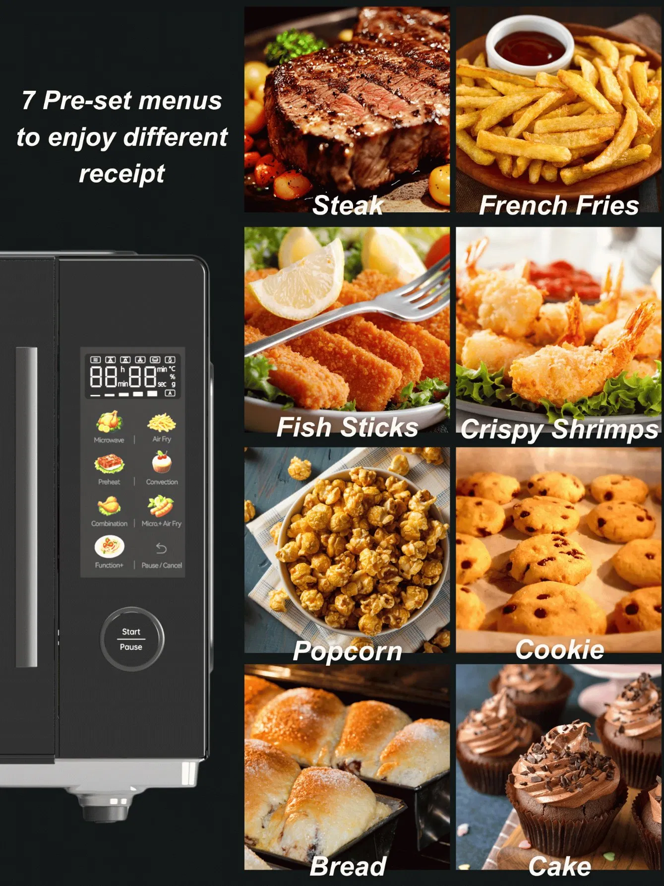 Microwave Oven with Imported LG Magnetron, Fixed Frequency, 20L/25L