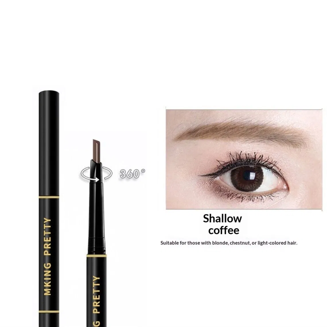 Гибкий угловой карандаш для бровей с контролем и идеальной дугой