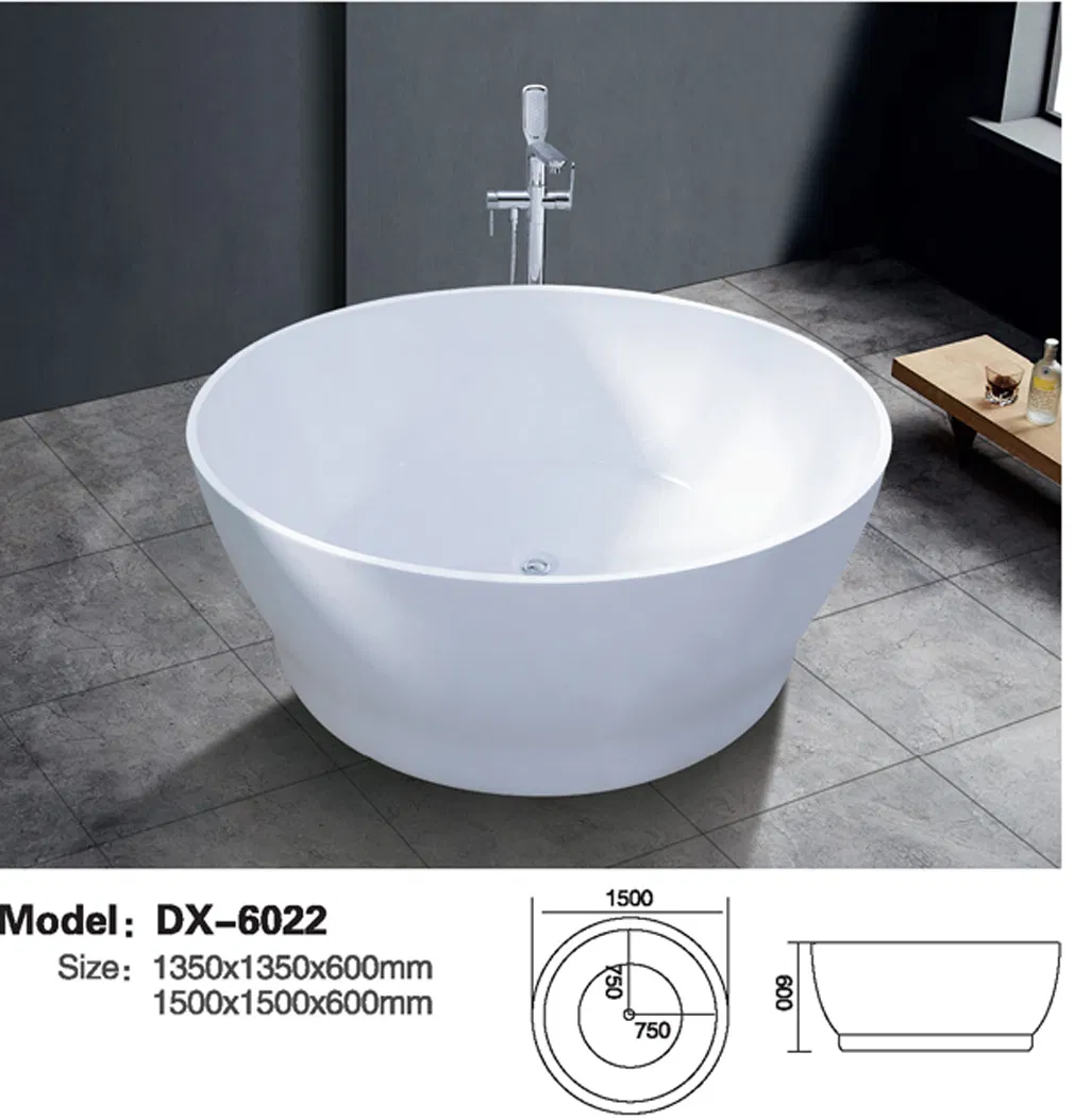 Переносная акриловая ванна DX6022, круглая