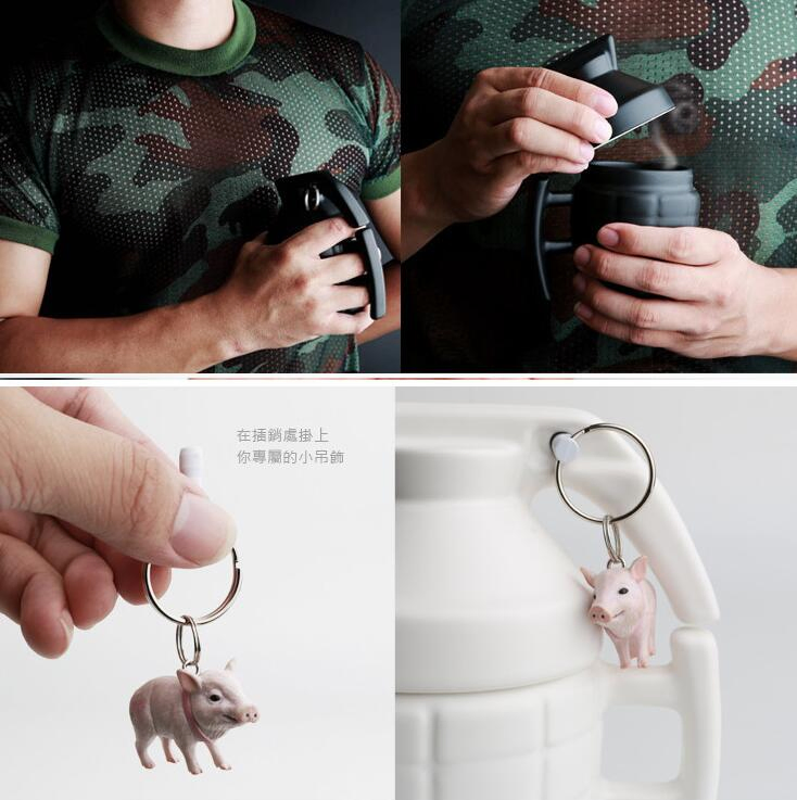 Novelty Grenade Shape Design Ceramic Cup Coffee Mugs