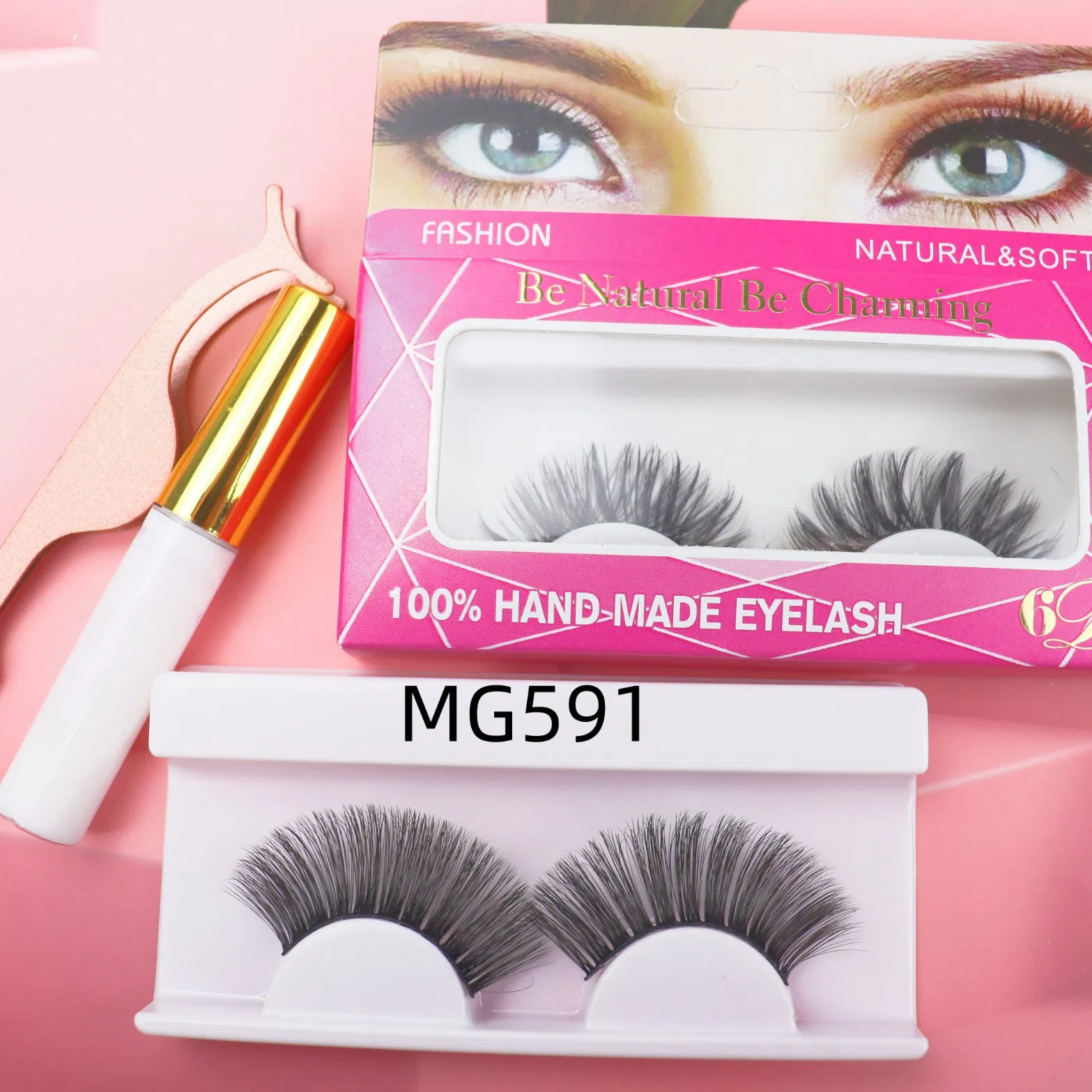 Lightweight Faux Mink Eyelash Extension Reusable 3D Lashes for Hooded Eyes False Eyelashes with Wholesale Price