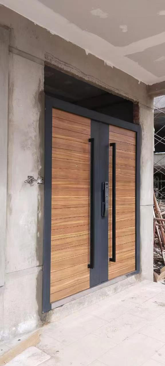 Main Gate Modern Designs Exterior Front Entry Doors Wrought Iron Entrance Security Steel Door for House
